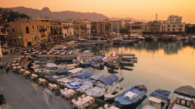 آشنایی با قبرس 5 HD wallpaper boat harbor in a cyprus seaside town boats town dusk docks harbor