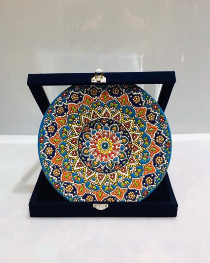 بشقاب مینا با جعبه جیر