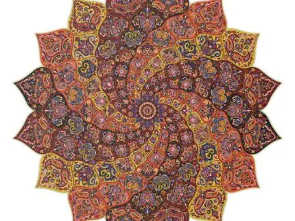 رومیزی ترمه گرد