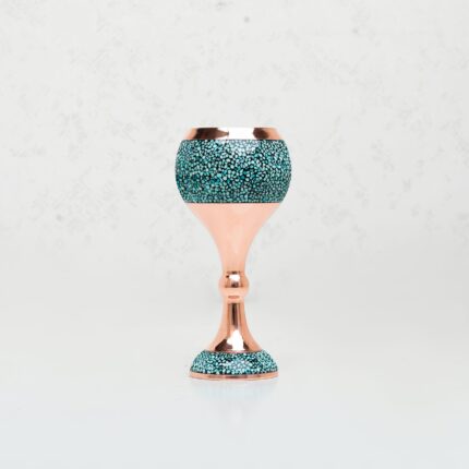 جام فیروزه کاری مسی