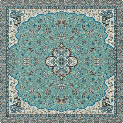 ترمه رومیزی فیروزه ای